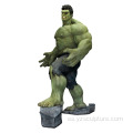 Escultura de la película Tamaño de la vida Fibra de vidrio Hulk Escultura